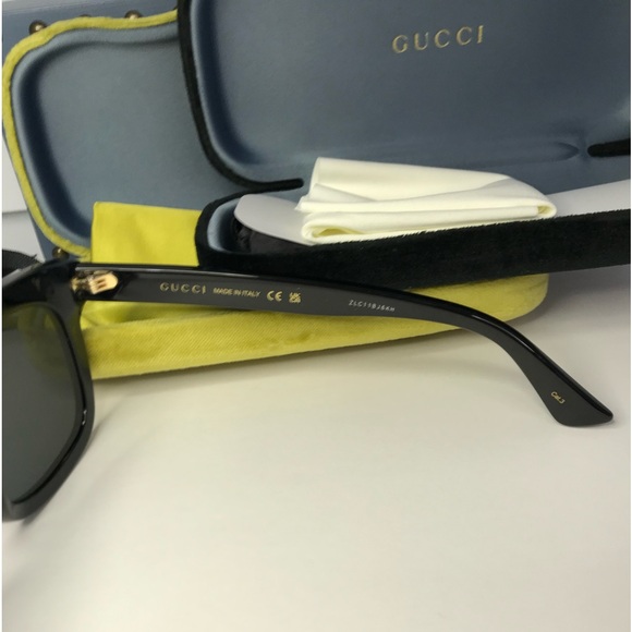 Gucci unisex Urban GG0326S GG/0326/S 001 Black Fashion Square Sunglasses 52mm - Picture 14 of 15